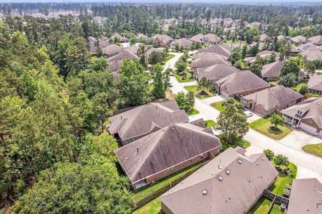 aerial view with a residential view