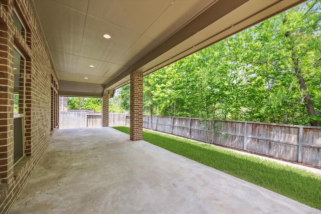 view of patio / terrace featuring a fenced backyard