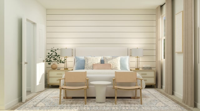 bedroom with baseboards