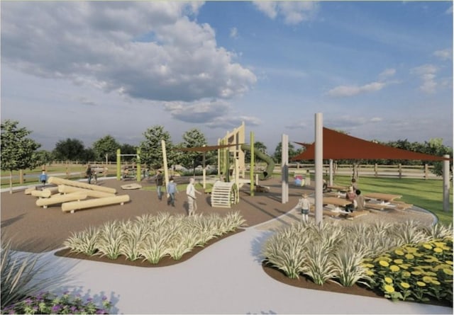 view of home's community featuring playground community
