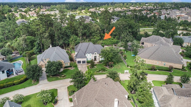 aerial overview of property's location featuring nearby suburban area