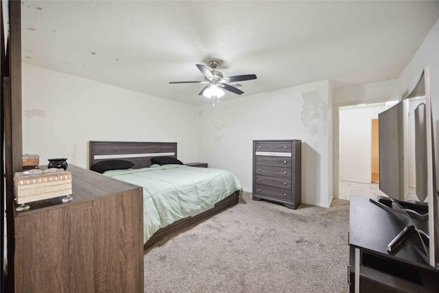 255 Shekel Ln, Houston, TX 77015 - bedroom featuring light colored carpet and ceiling fan