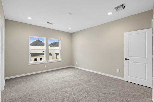 416 Stonework Landing Ln, Houston, TX 77076 - carpeted spare room with visible vents, recessed lighting, and baseboards