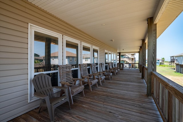 138 Verdia Dr, Crystal Beach, TX 77650 - view of wooden terrace