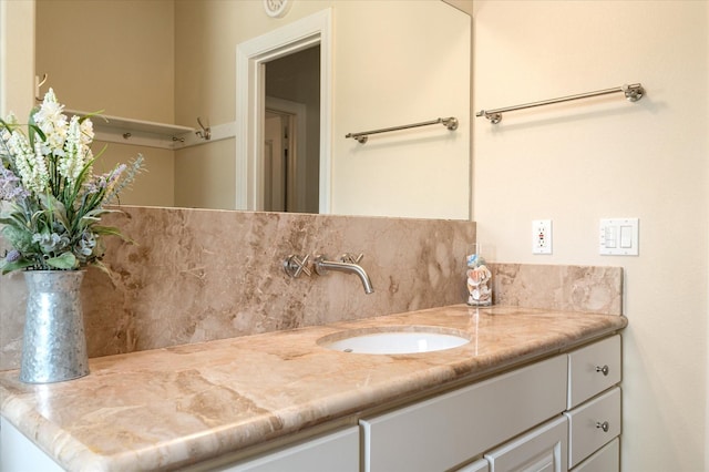 138 Verdia Dr, Crystal Beach, TX 77650 - bathroom with vanity and backsplash