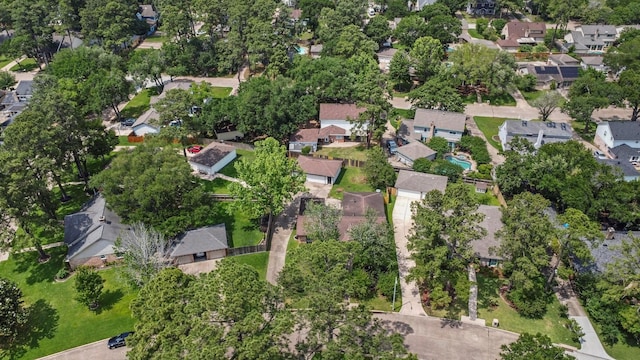 drone / aerial view with a residential view