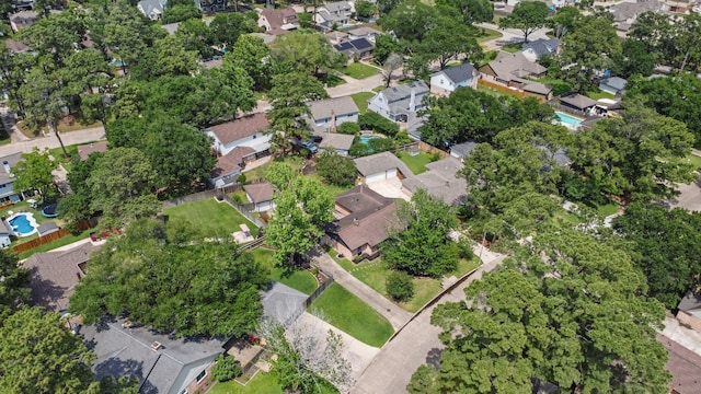 bird's eye view featuring a residential view