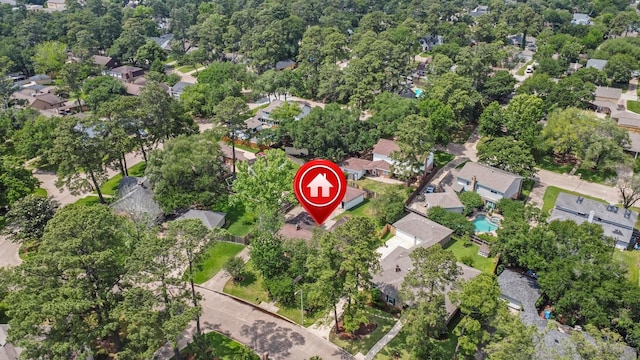 bird's eye view featuring a residential view