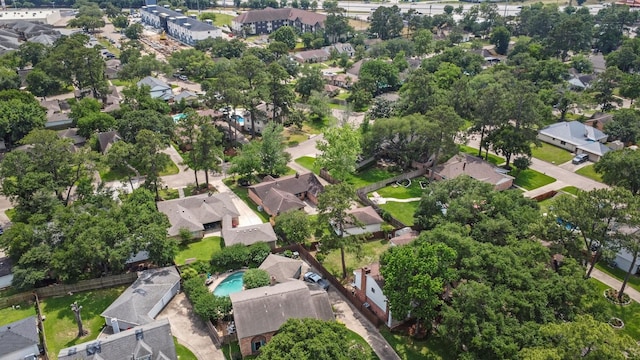 aerial view with a residential view