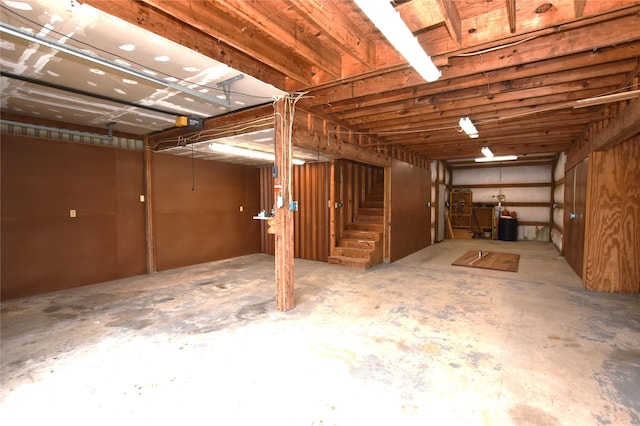 11008 Hillside Dr, Willis, TX 77318 - basement with stairway