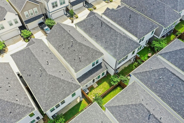 bird's eye view with a residential view
