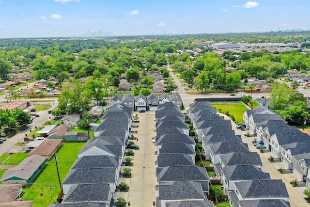 drone / aerial view with a residential view
