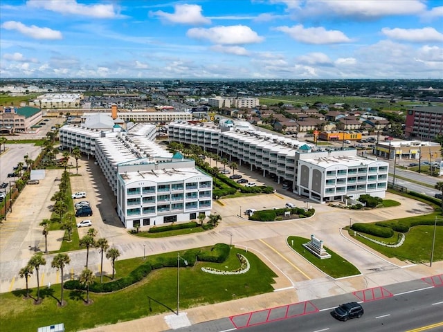 drone / aerial view with a view of city