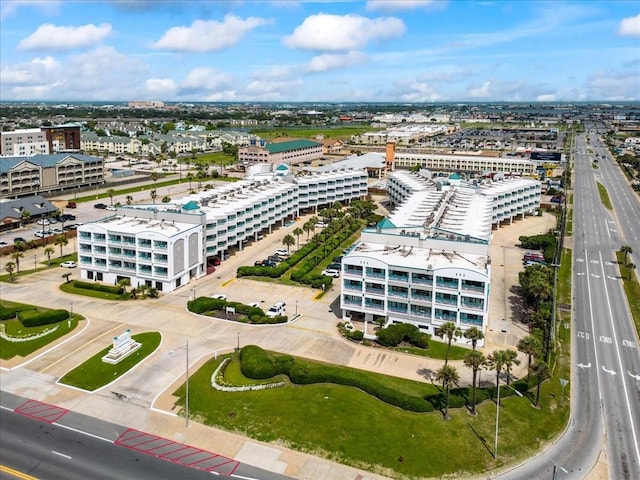 aerial view featuring a view of city