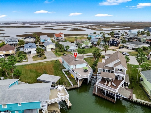 4311 Spanish Main, Jamaica Beach, TX 77554 - aerial view featuring a residential view and a water view