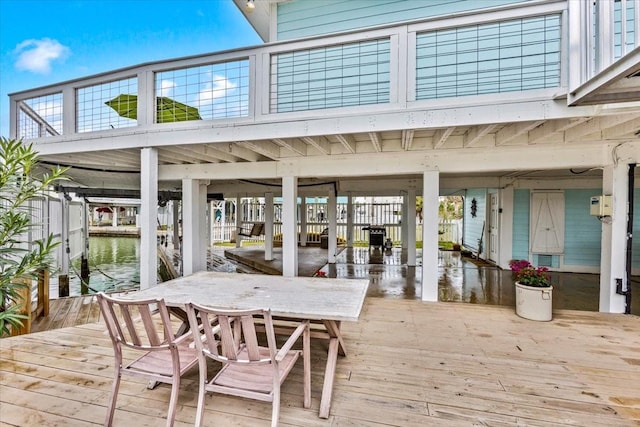 4311 Spanish Main, Jamaica Beach, TX 77554 - view of wooden deck