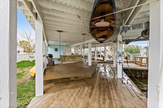 4311 Spanish Main, Jamaica Beach, TX 77554 - wooden deck with fence