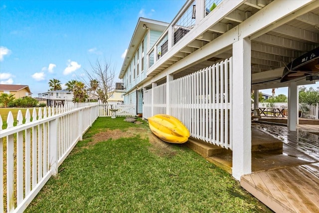 4311 Spanish Main, Jamaica Beach, TX 77554 - view of yard with a fenced backyard