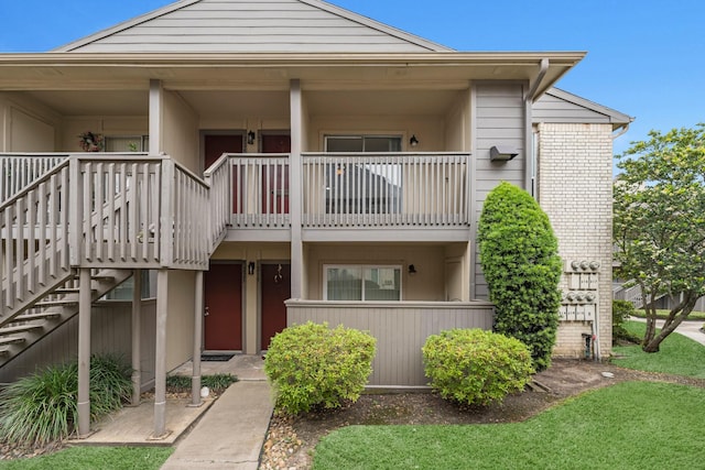 exterior space featuring stairs