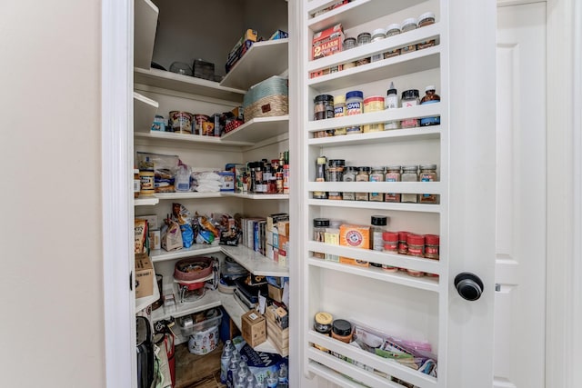 view of pantry