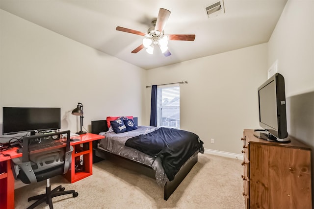 5722 Willow Park Terrace Ln, Porter, TX 77365 - bedroom with carpet flooring, baseboards, a ceiling fan, and an office area