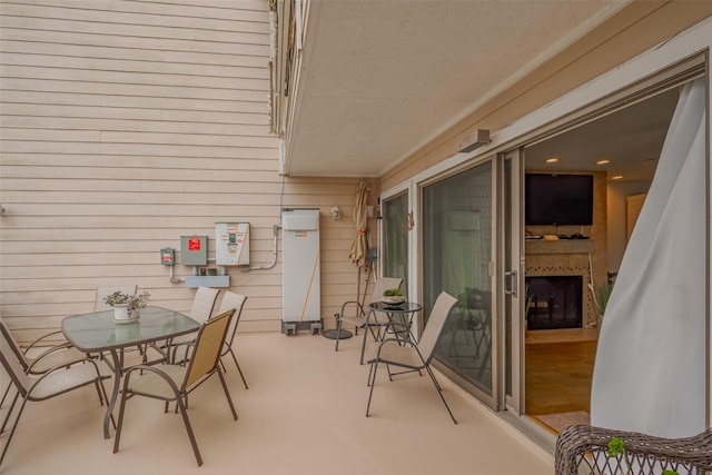 exterior space featuring outdoor dining space