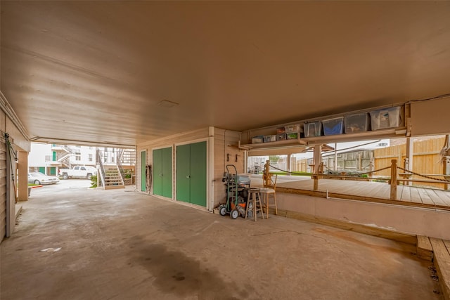 view of patio / terrace with stairs