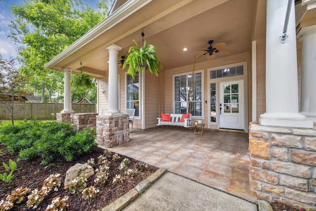 1603 Evening Bend Ct, Sugar Land, TX 77479 - covered porch with ceiling fan