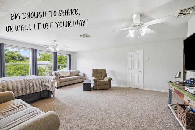 1603 Evening Bend Ct, Sugar Land, TX 77479 - bedroom with carpet floors, baseboards, and a ceiling fan