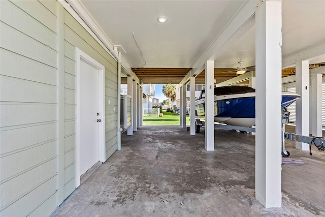 view of patio with a carport