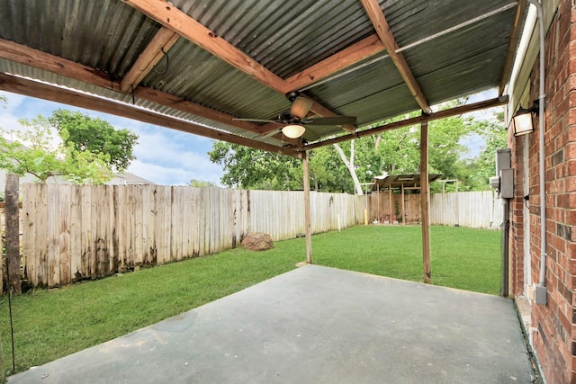 2207 Bauer Dr Unit A, Houston, TX 77080 - view of patio with ceiling fan
