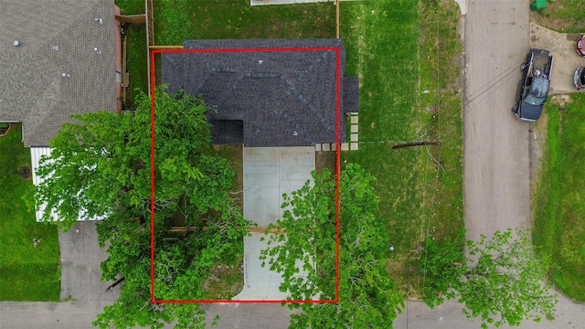 9003 Hilda St, Houston, TX 77033 - view from above of property featuring property boundaries highlighted