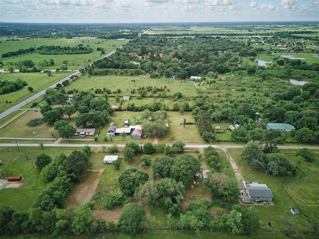 drone / aerial view with a rural view
