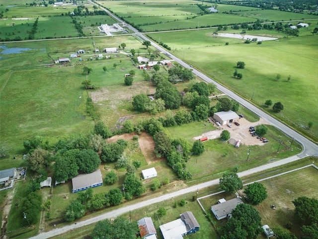 drone / aerial view with a rural view
