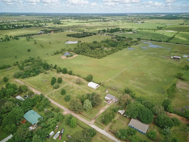 aerial view with a rural view