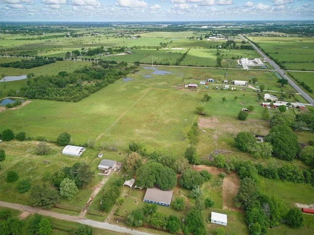 aerial view with a rural view