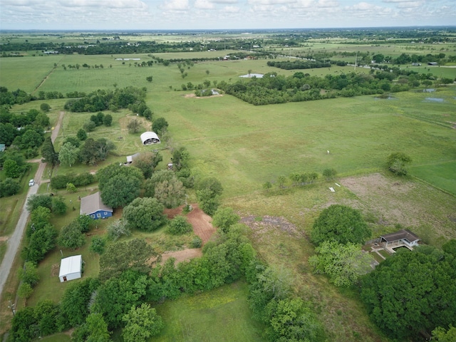 bird's eye view with a rural view
