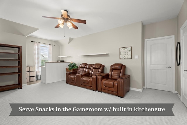 1619 Julia Park Dr, Spring, TX 77386 - sitting room with carpet floors, ceiling fan, and baseboards