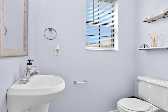 bathroom featuring toilet and a sink