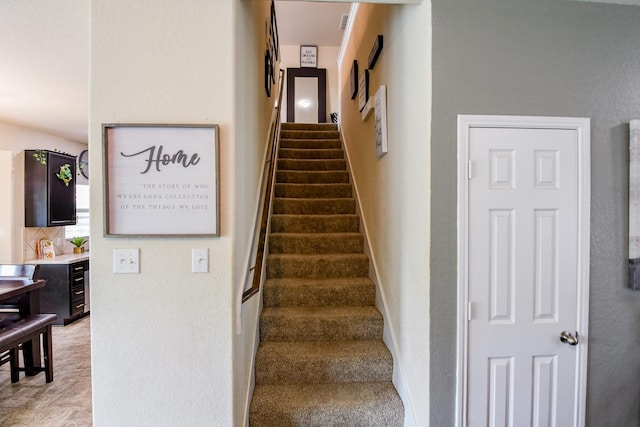 view of stairway