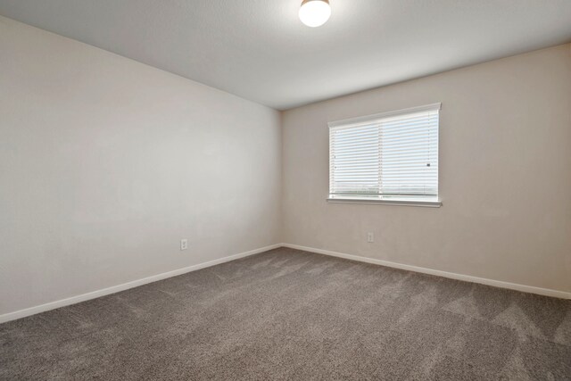 spare room featuring baseboards and carpet