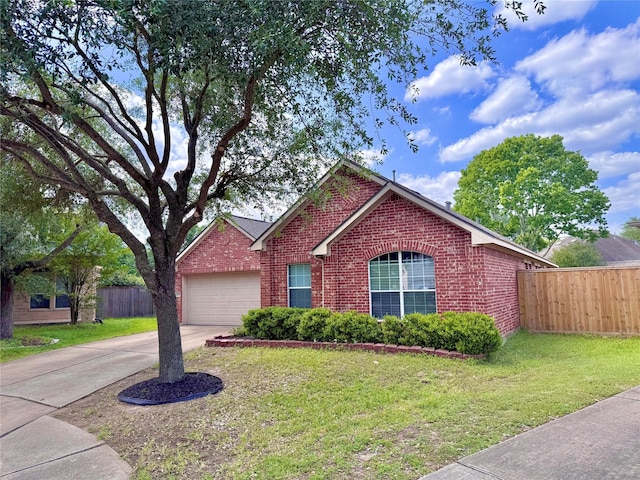 16038 Belleshire Ln, Houston, TX 77084 - view of front of property featuring brick siding, concrete driveway, and an attached garage