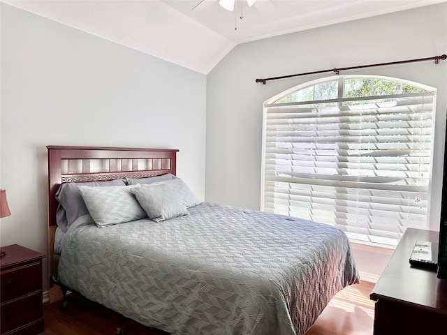 16038 Belleshire Ln, Houston, TX 77084 - bedroom featuring wood finished floors and lofted ceiling