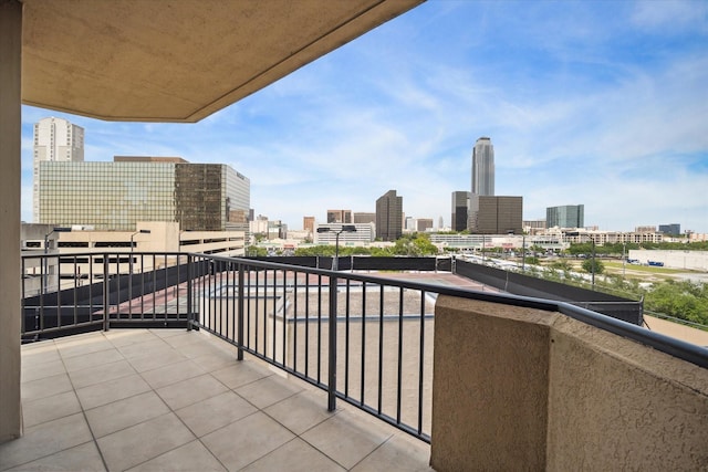 balcony with a city view