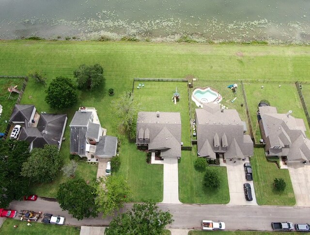 aerial view with a residential view