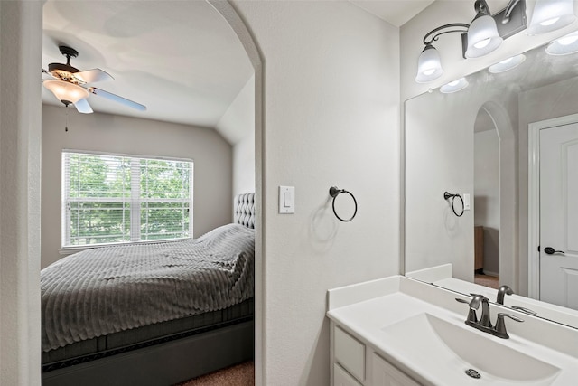27803 Indigo Pointe Ln, Katy, TX 77494 - ensuite bathroom with vanity and a ceiling fan
