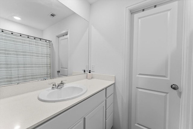 126 Spring Rose Dr, Magnolia, TX 77354 - bathroom featuring vanity and a shower with shower curtain