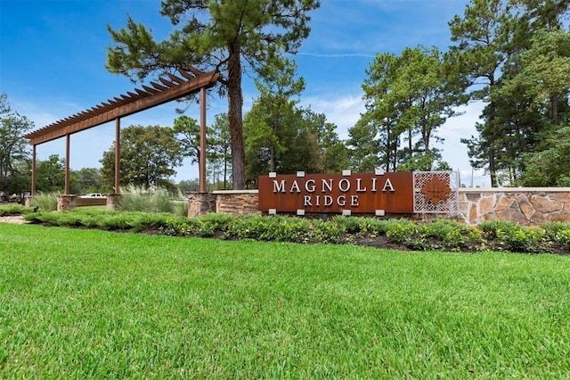 126 Spring Rose Dr, Magnolia, TX 77354 - community / neighborhood sign with a yard