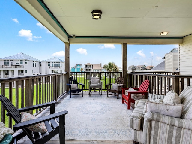 4138 Defender Ln, Galveston, TX 77554 - balcony featuring a residential view