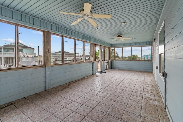1114 Helen Dowdy Prt, Bolivar, TX 77650 - unfurnished sunroom with a ceiling fan